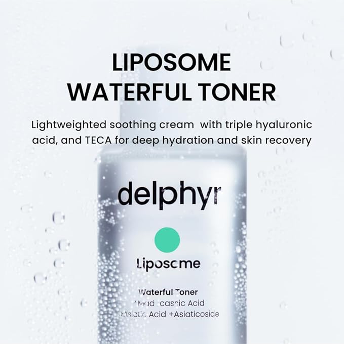 Liposome Waterful Toner, Soothing & Hydrating Toner for Sensitive Skin with Centella Asiatica TECA, Korean Skincare for Trouble Care (6.76 fl. oz, 200ml)