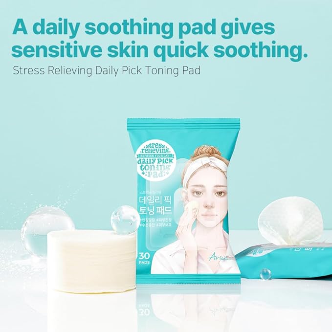 Ariul Daily Pick Toning Pads – Hydrating & Soothing Toner Pad with 50% Centella Asiatica, Dual-Sided Vegan Pad for Gentle Exfoliation, Korean Skincare (30 Pads x 3 Pack)
