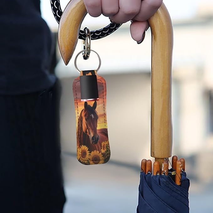 Pensura Chapstick Holder Keychain Fashion 5 Pcs Car Keychain Holder Portable Chapstick Holder Keep from Scratched and Dust