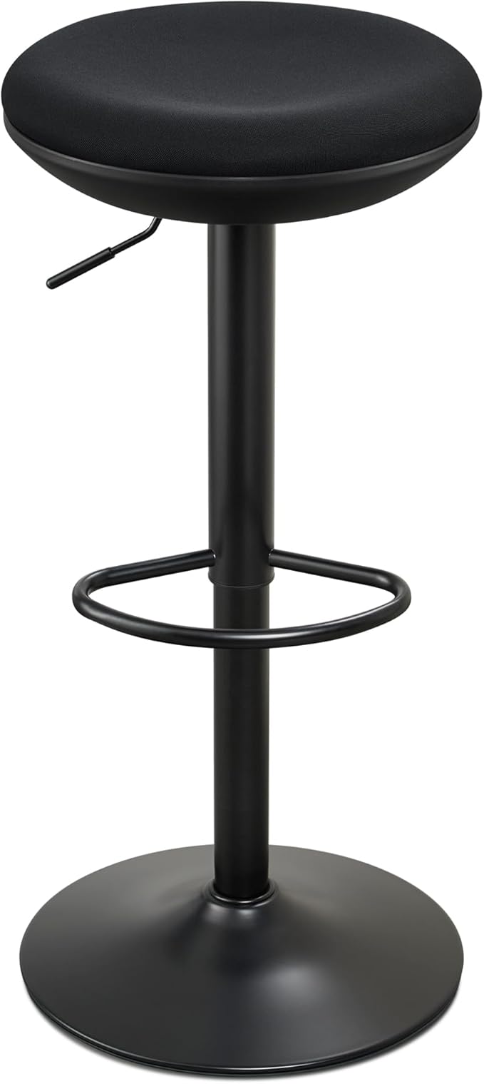 IWMH Standing Desk Stool, Ergonomic Adjustable High Wobble Stool, Round Seat 360° Swivel Standing Desk Office Chair Without Backrest for Bedroom, Kitchen, Living Room (Black)
