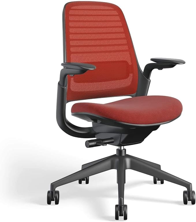 Steelcase Series 1 Work Chair Office Chair - Scarlet, Hard Floor Casters