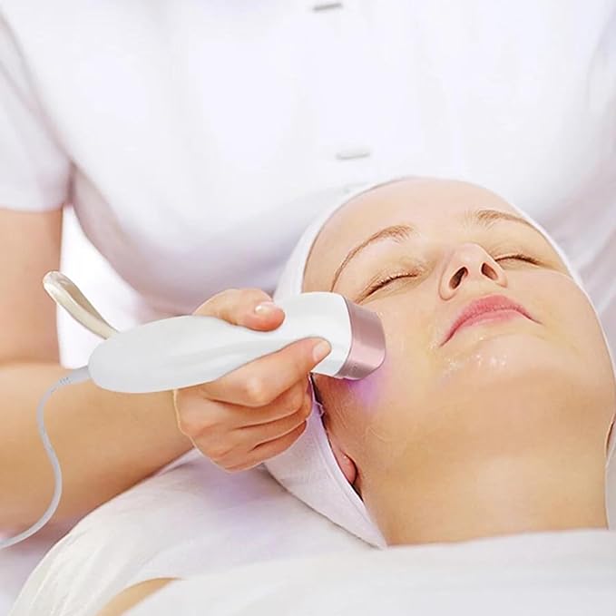 Mini Facial Machine Skin Care Device for Reduce Wrinkles, Skin Lifting, Skin Firming, Rejuvenation Brightening for Women Skin Care (White)