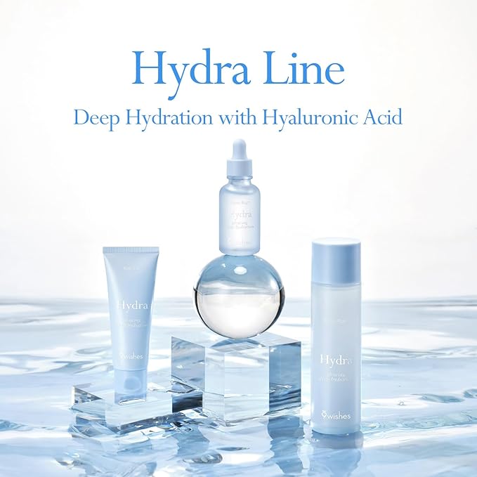 9wishes Hydra Ampule Toner Nano Plus+, Hyaluronic Acid Facial Treatment, Lightweight Hydrating Korean Skincare for Skin Hydration and Smoothing Care, 150ml / 5.07 fl oz