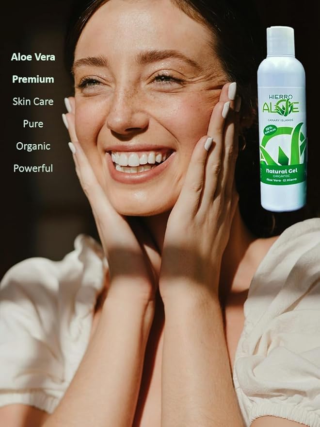 Aloe Vera Gel. Skin care. Lotion. Natural Gel 100 ml (98% Pure Aloe Vera Juice). 100% Pure Aloe transparent Gel Natural de Aloe Vera (organico) 98%. (3.4 Oz.)