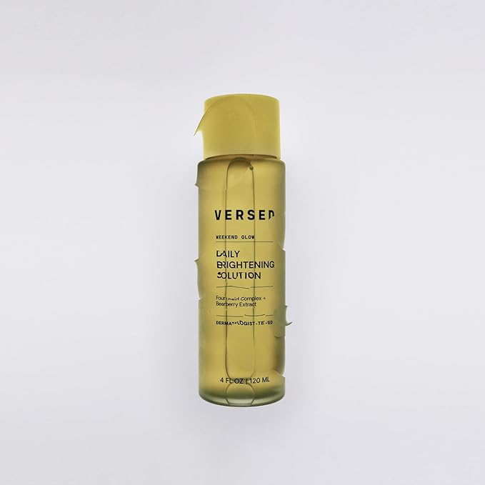 Versed Weekend Glow Daily Brightening AHA Liquid – Gentle Exfoliating Toner with Vitamin C and Botanicals – Helps Visibly Improve Skin Clarity and Tone (Weekend Glow - 4 Fl Oz (Pack of 1))