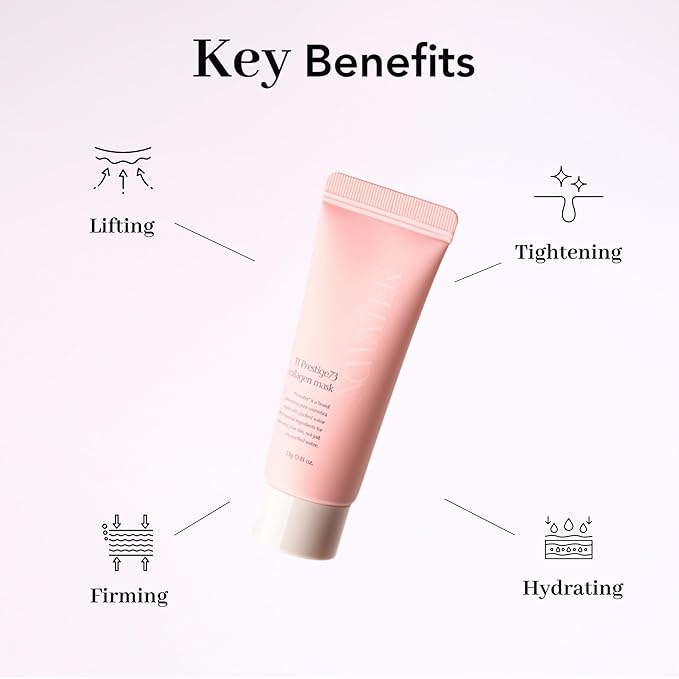 NOWATER Collagen Wrapping Mask, Elasticity Improving, Hydrating, Firming - Hydrolyzed Collagen & Peptide, Glass Skin Peel Off Mask, Korean Skincare for Face (2.4 fl.oz) (0.81 Fl Oz (Travel size))