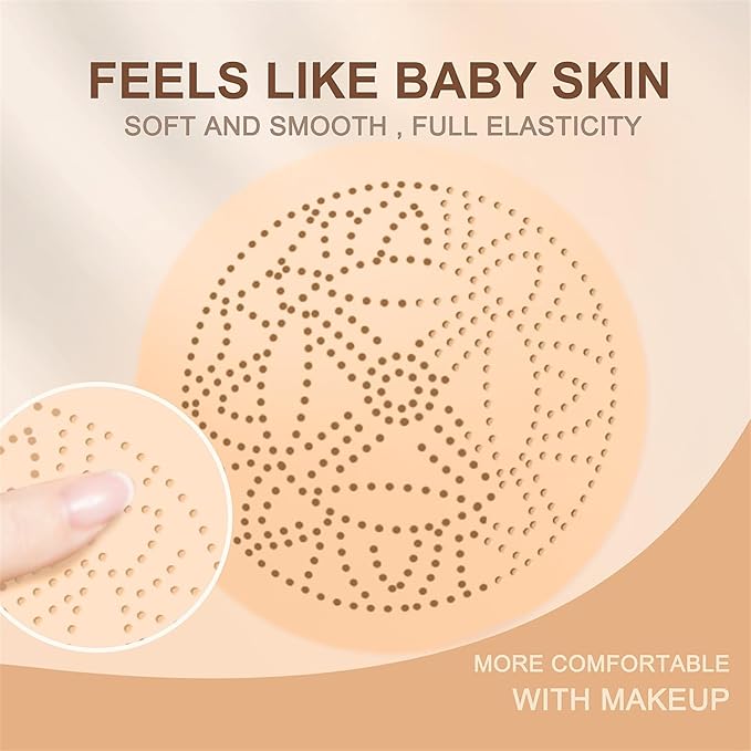 Mushroom Head Air Cushion CC Cream Strong Concealer, Moisturizing BB Cream Makeup Base Primer Even Skin Tone for All Skin Types, Face Makeup Cushion Foundation Long Lasting (Nude)