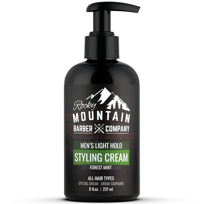 Men’s Hair Styling Cream – Style Your Hair in Seconds - Quick Styling Hair Product with a Light Reworkable Hold & Low Shine for Modern Hairstyles - No Artificial Fragrance - For All Hair Types - 8 oz | Styling, White