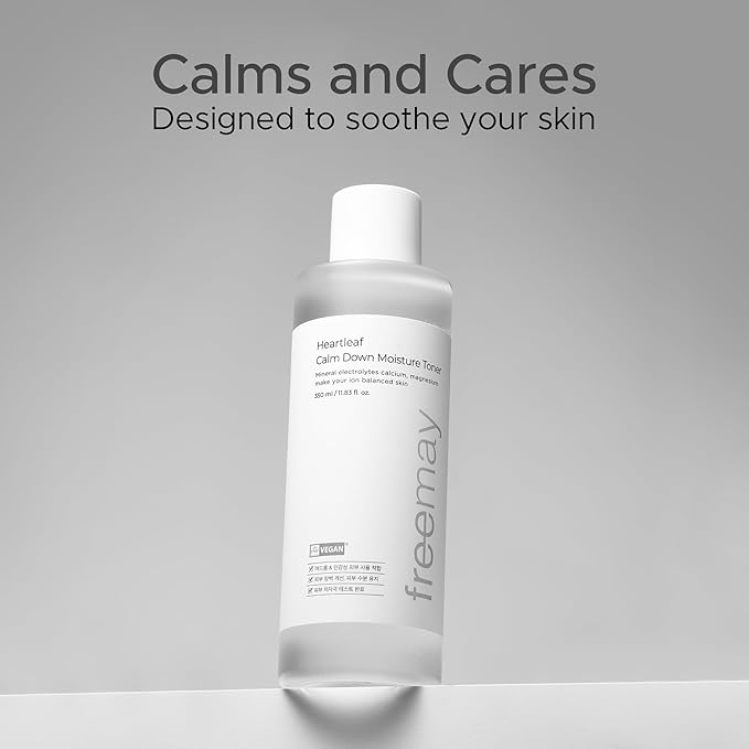 Freemay Heartleaf Calm Down Moisture Toner for Sensitive Skin, Strengthens Skin Barrier, Moisturizing, Soothing, EVE Vegan Certified, 11.83 fl. oz