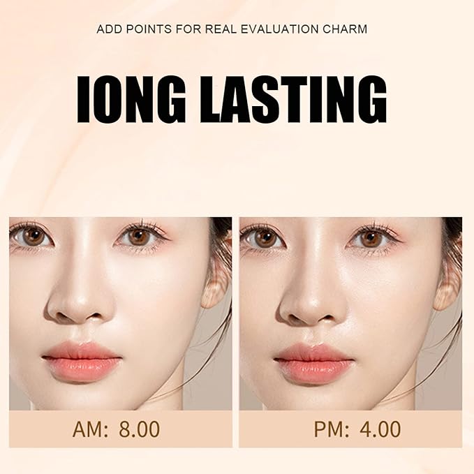 Air Cushion BB Cream Brightening Light Sense Concealer Moisturizing Smooth Face Base Makeup Long-Lasting Full Coverage Light Breathable Oil Control Moisturizing Delicate Not Dull Natural Color