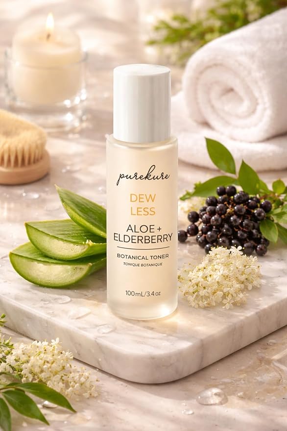 Toner | Organic Aloe Facial Pore Toner with Organic Elderberry | Effective at Removing Deep Dirt and Oils Without Stripping Essential Skin Nutrients | 100 mL