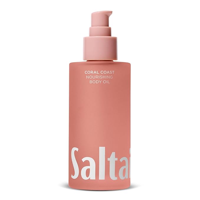 Saltair Body Oil – Silky After Shower and Bath Dry Oil for Women and Men – Non-Greasy, Well-Absorbing Moisturizer for Hydrating Dry Skin – Coral Coast Scent, 4oz