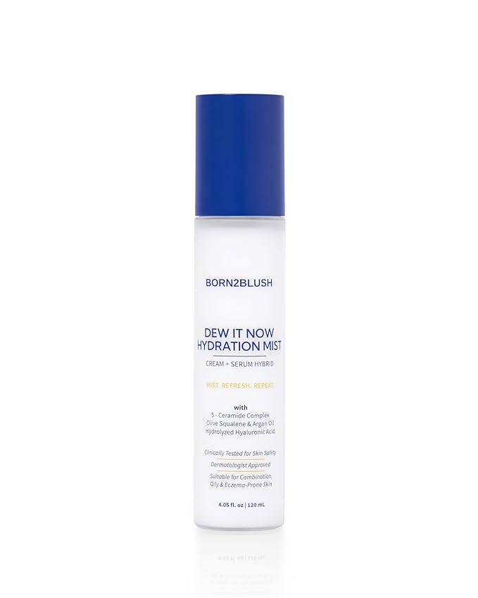 Dew It Now Hydrating Face Mist Spray – Ceramides, Squalane & Argan Oil | Barrier Repair Facial Mist for Sensitive Skin | Lightweight Glow Mist Toner | 120ml