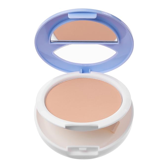 Ruby Kisses No More Blemish Face Powder with Salicylic Acid Korean Makeup Matte Finish Full Coverage Pressed Powder (Natural Buff)