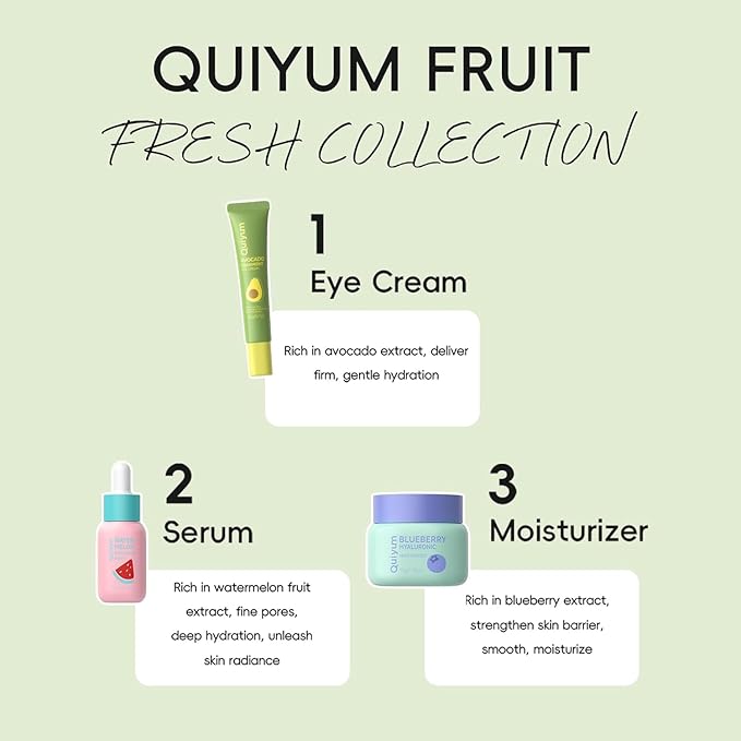 Fruit Skin Care Set, Beauty Gift Sets, Skincare Kit with Serum, Eye Cream, Moisturizer, Hydration, Moisturization, Radiance, Nourishment, Travel Kit for Women Wife Mother Teens Girls