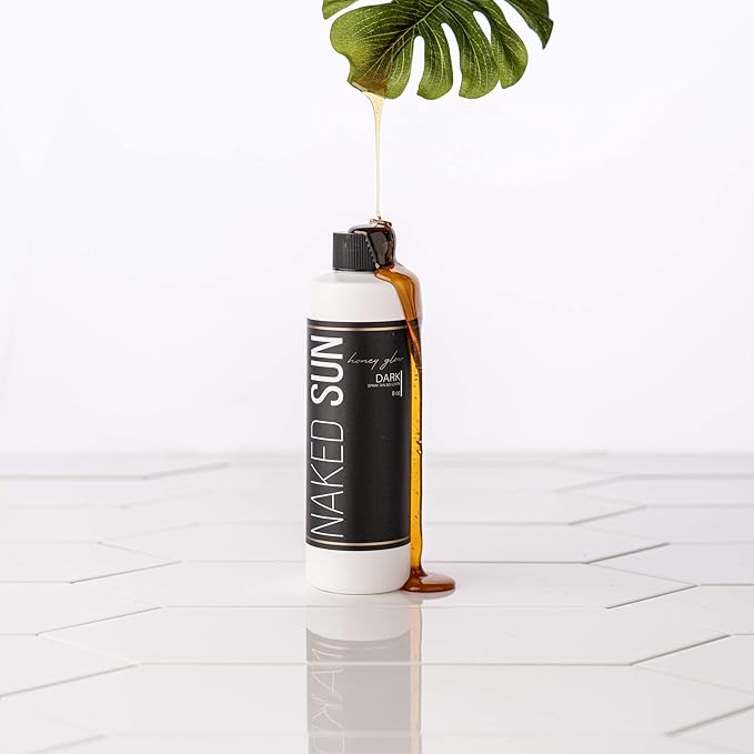 Naked Sun Honey Glow Spray Tanning Solution Trio Bundle (3 Items): Dark Bronze, Violet and Rapid Express Airbrush Tan Mist
