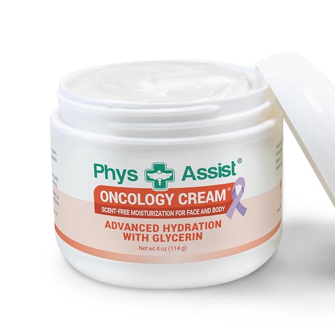 PhysAssist Oncology Recovery Cream: 4 oz Unscented, Super Moisturizing for Dry, Itchy, Sensitive Skin