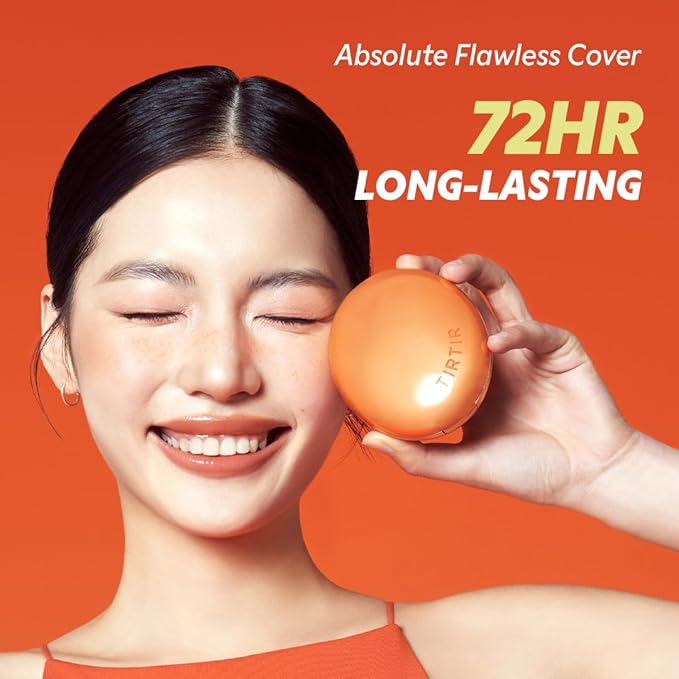 [*Mini Size*] TIRTIR Mask Fit Ai Filter Cushion Foundation | AI-Like Semi-Matte Finish - Up to 72-Hour Medium to Full Coverage Korean BB Cushion Make up Beauty, #33N Macchiato, 0.15 Fl Oz