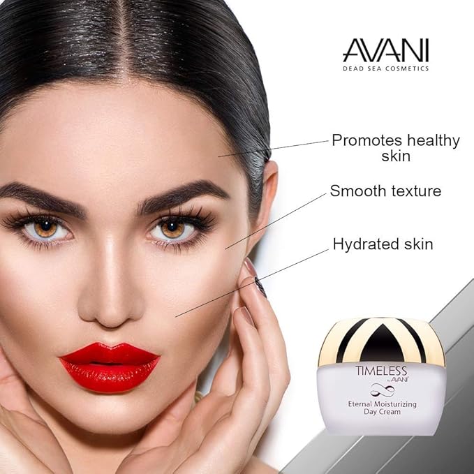 Avani Timeless Eternal Moisturizing Day Cream | Enriched with Collagen, Caviar, & Vitamin E | Smooths Wrinkles Leaving Skin Soft & Refreshed - 1.7 fl. oz.