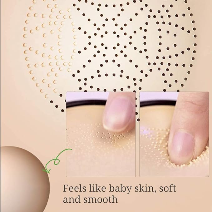 Mroobest BB Air Cushion, Avocado BB Cream, CC Cream, All-Day Lasting Nude Makeup Foundation, with Mushroom Air Cushion, Even Skin Tone Makeup Base, Easy to Apply, Thin, Moist