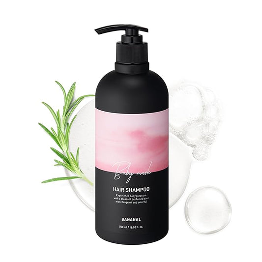 Korean Shampoo with Rosemary – Sulfate, Silicone & Paraben-Free Scalp Care Formula – Strengthens, Hydrates & Refreshes Hair with Proteins & Botanical Extracts – Baby Musk, 500ml / 13.5 fl oz