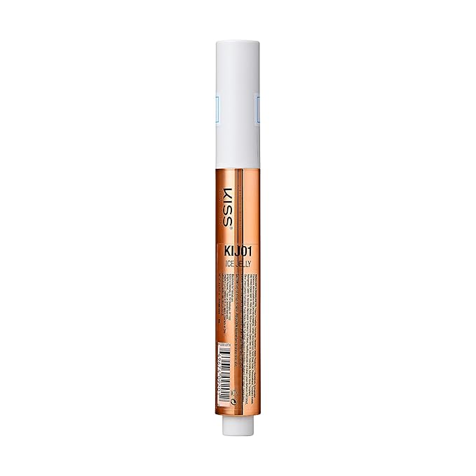 KISS NEW YORK Professional Melting Jelly Lip Balm, High Shine & Moisturizing Lip Stick, Long Lasting, Plumping Effect Look, Non-Sticky & Not Cakey, Easy Application & Natural Coverage (Ice Jelly)