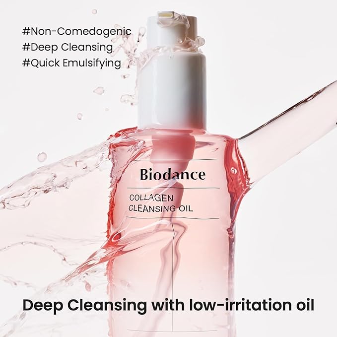 BIODANCE Collagen Cleansing Duo: 2-in-1 Pore Mask to Foam Cleanser & Gentle Cleansing Oil Set, Facial Wash and Makeup Remover for Sensitive Skin, Korean Skin Care, Skin Care Set