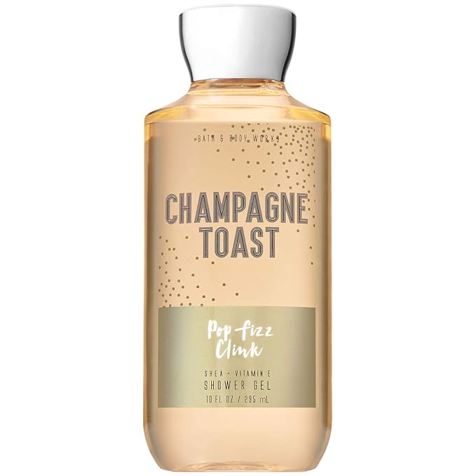 Bath & Body Works Champagne Toast Body Wash, Nourishing Cleanser with Pro-Vitamin B5 & Aloe, Bubbly Champagne & Sparkling Berry Scent, Gentle for Daily Use, 10 fl oz - 1 Pack