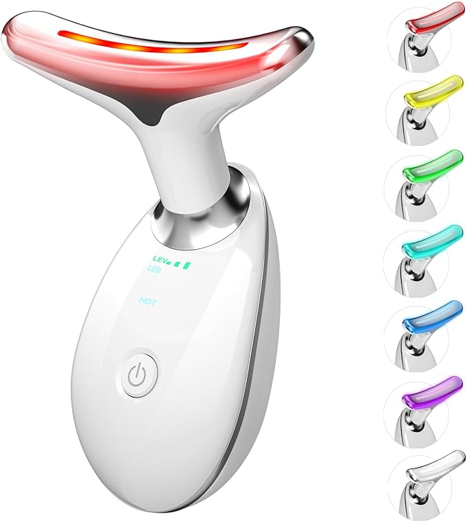 7 in 1 Face Massager Tool, Red Light Therapy for Face and Neck, Red Light Therapy Wand, Face Neck Sculpting Tool for Skin Care