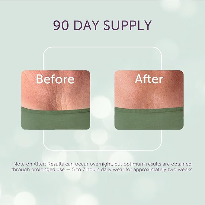 Silc Skin Decollette Pad Medical Grade Chest Wrinkle Patches For Sleep Lines And Sun Damage, Reusable Silicone Chest Pad, Holiday Beauty Gift For Women, 90 Day Supply