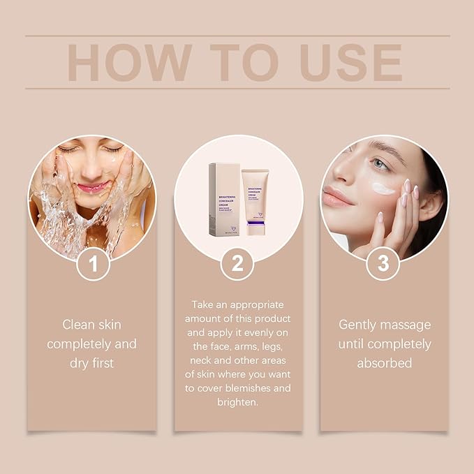 Brightening Concealer Cream, Moisturizing BB Cream for Smooth Flawless Skin, Lightweight Hydrating Foundation for Natural Glow