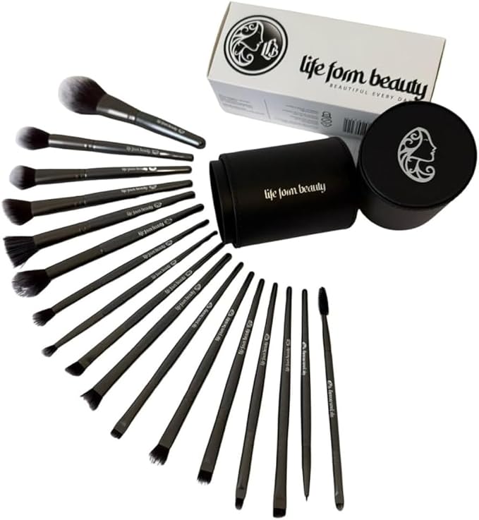 Professional Makeup Brushes Kit with Soft Synthetic Bristles + Case