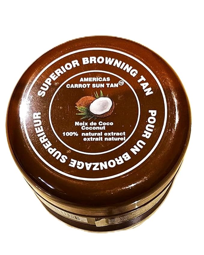 Coconut - Fast tan accelerator with Coconut, Carrot & Henna - Deep Browning Cream, Moisturizing Tanning lotion for Beach or Sun Bed