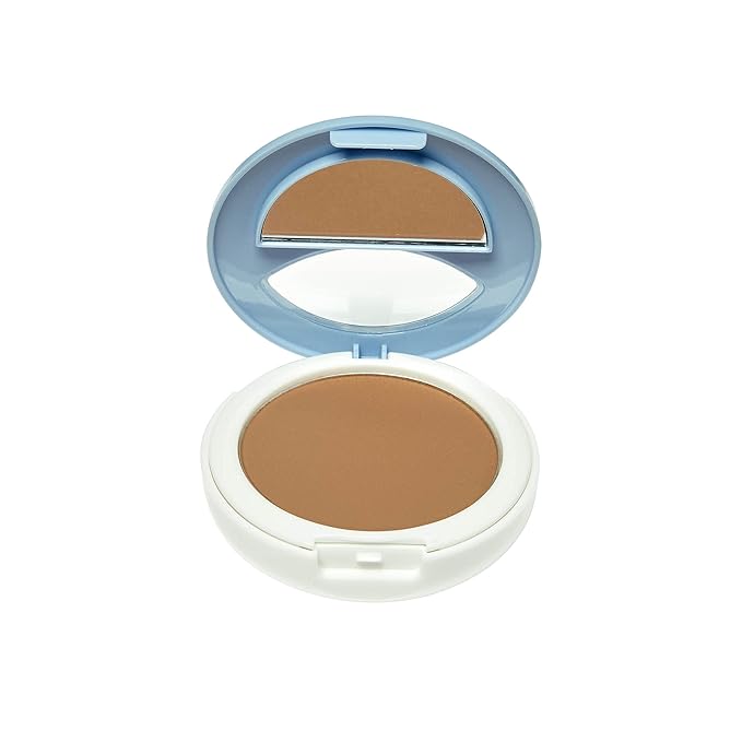 Ruby Kisses No More Blemish Face Powder with Salicylic Acid Korean Makeup Matte Finish Full Coverage Pressed Powder (Golden Brown)