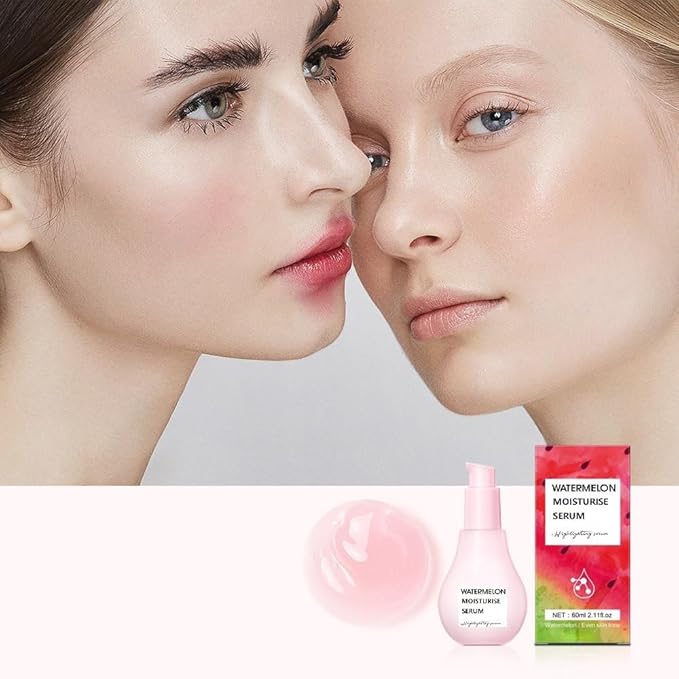 Watermelon Moisturizer Facial Serum, Hydrating Glow Priming Liquid Highlighter.