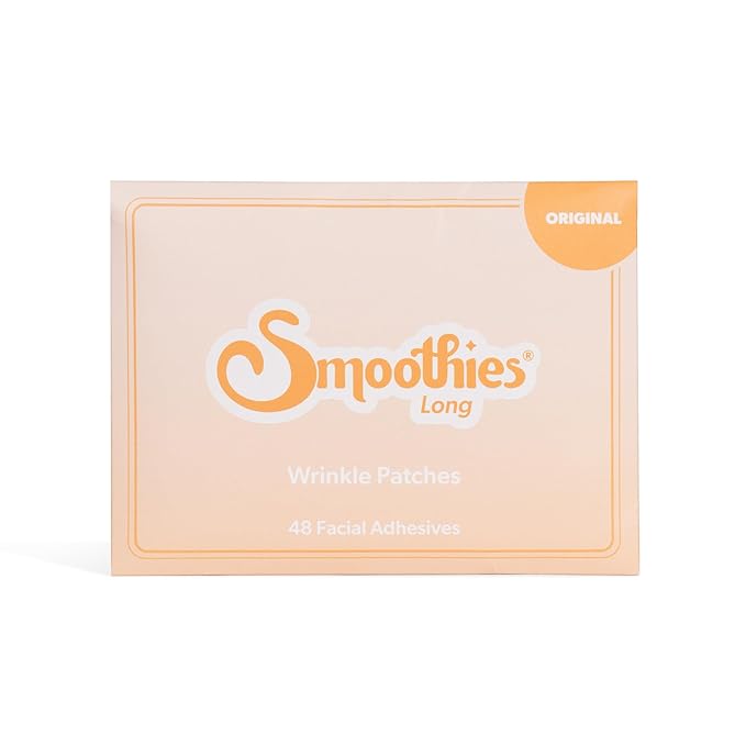 Smoothies Long Forehead Wrinkle Patches for Face Overnight - Facial Patches for Forehead, 48 Facial Adhesives per Box - Face Tape, Made in the USA