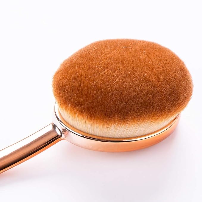 Yoseng Oval Foundation Brush Second Largest Toothbrush makeup brushes Fast Flawless Application Liquid Cream Powder Foundation (4 pack)