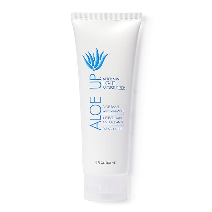 Aloe Up White Collection Sunscreen Spray SPF 50, White Collection Sunscreen Lotion SPF 30, After Sun Light Moisturizer, and SPF 25 For the Face Daily Moisturizer Sunscreen - Suncare Bundle - 4 Items