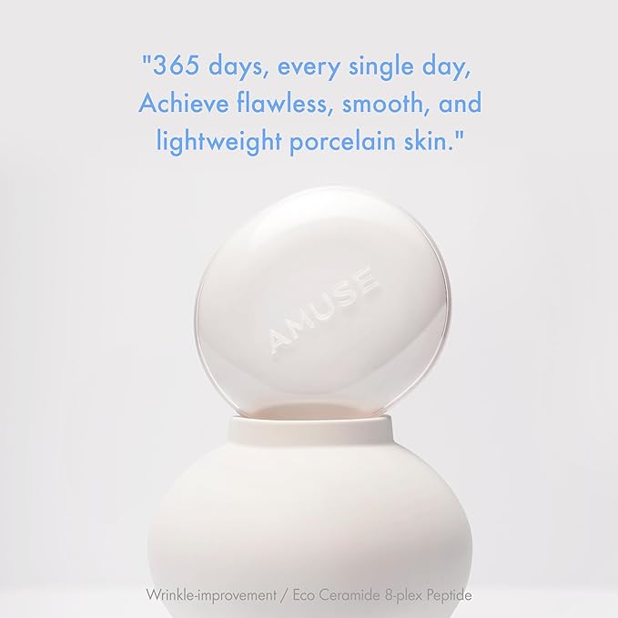Amuse SEOUL Ceramic Skin Perfector Cushion Foundation Refill ([Refill] 02 HEALTHY) | Long-lasting, Lightweight, Semi-matte, Flawless Coverage, Hypoallergenic, Korean Beauty, Vegan(15g / 0.52 oz.)