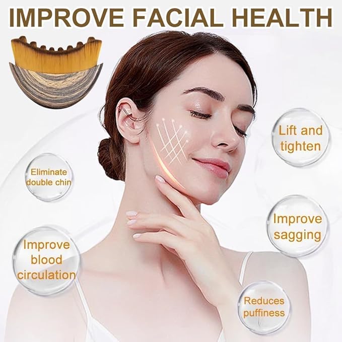 New Lymphatic Contour Face Brush, DLymphatic Drainage Massager for Face, Dry Brush, Chin & Jawline Sculpting, Ergonomically Designed to Fit The Skin Precisely and Relieve Fatigue (1pcs)