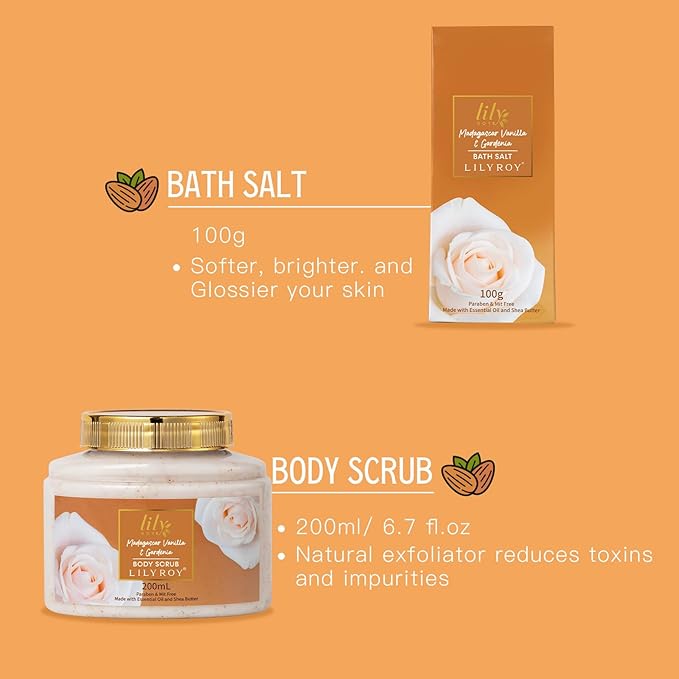 Mothers Day Gifts for Mom - Luxury Honey Almond Bath & Body Gift Set for Women, Spa Gift Basket, Pampering Bath Set with Bath Bomb | Christmas Birthday, Perfect Holiday Gift for All Occasion