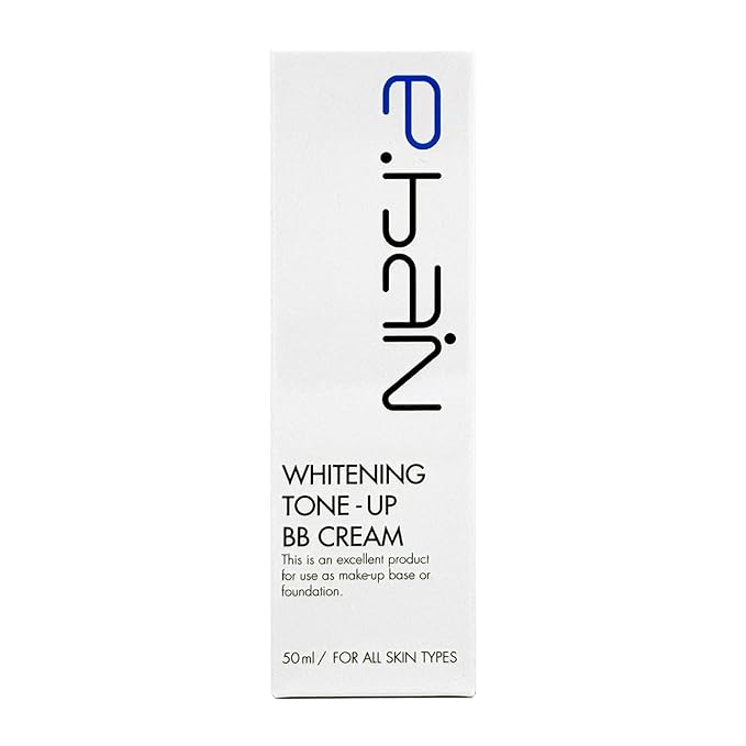Ebain Korean BB Cream, Whitening & Tone-Up Formula with 6-Ceramide Complex, 8-Hyaluronic Acids & Probiotics, Natural Coverage Foundation for Face, Brightening & Anti-Wrinkle, 50ml
