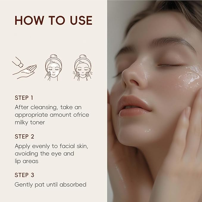 Rice Moisturizing Toner,Rice Extract Toner for Face,Hydrating for Dry Skin, Moisturizing Balance Care for Diminished Fine Lines,Skin Balancing & Pore-Reducing(100ML)