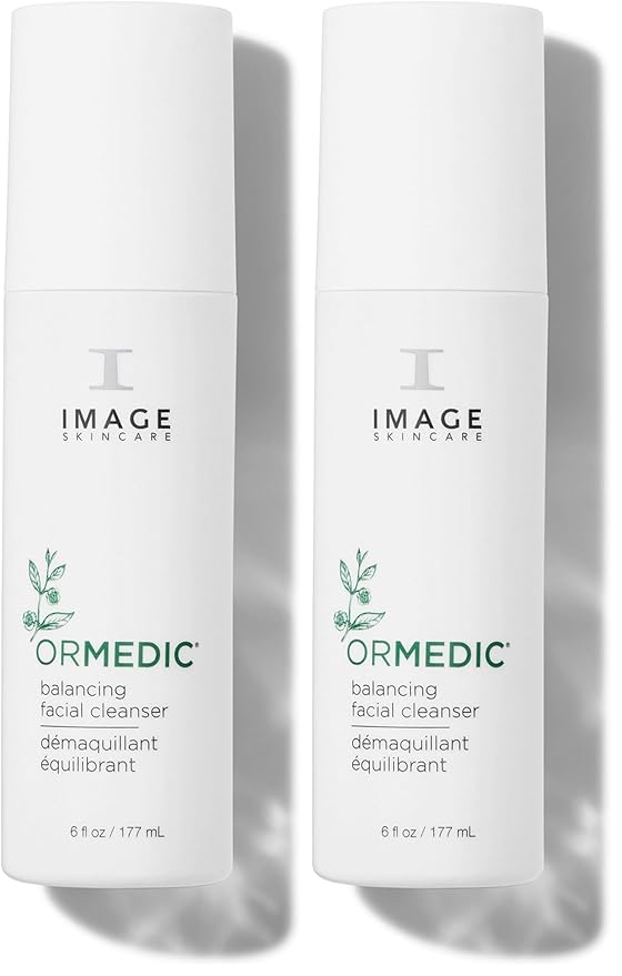 IMAGE Skincare,ORMEDIC pH Balancing Facial Cleanser,Hydrating and Mild Foaming Face Wash with Aloe Vera,6 fl oz,(Pack of 2)