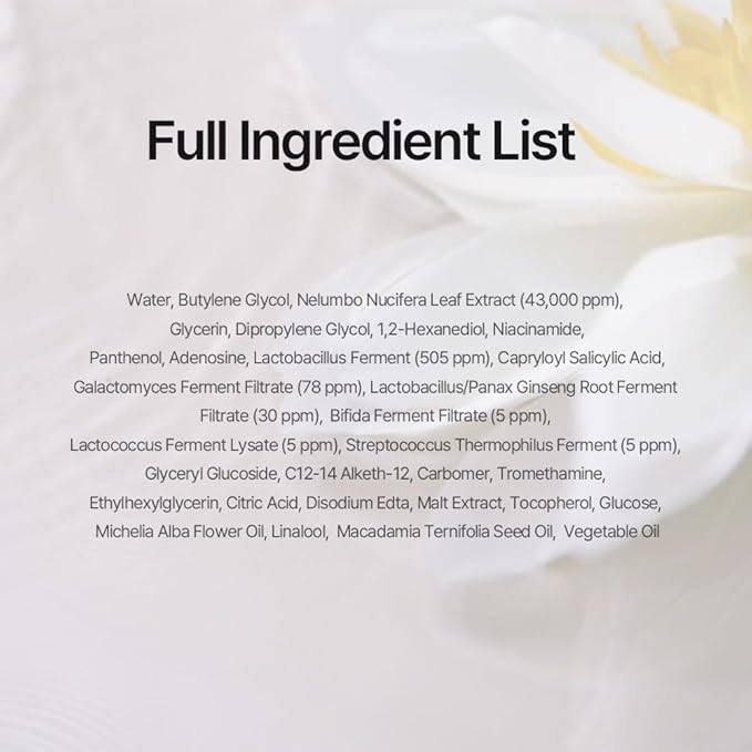 THEPURELOTUS Youthbiotics Lotus Probiotic Toner (6.7 fl.oz) - Fermented Lotus Hydrating pH-Balancing Facial Toner with AHA + LHA, Korean Vegan microbiome Skincare