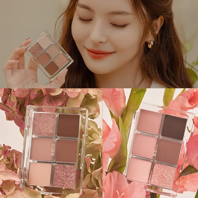 BBIA Ready To Wear Eye Palette - Ultimate Eyeshadow Palette Blendable & Buildable Shade Soft Texture Shimmer Finish Gorgeous Pearls Daily Eye Shadow Colors Vegan Korean Eye Makeup (01 NUDE BLUSH)