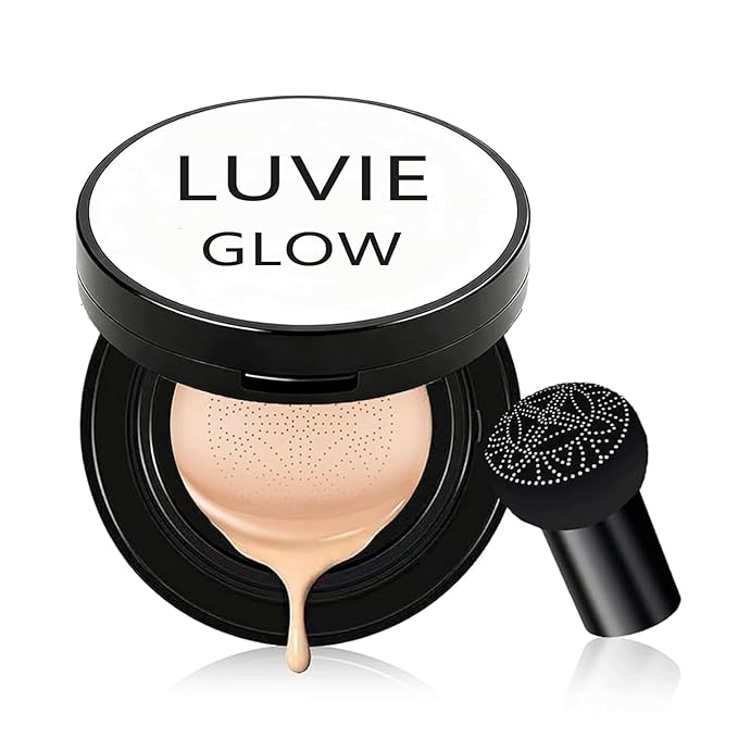 Foundation for Older Women | Perfect for Light/Medium Complexions | Mushroom Head Air Cushion CC Cream - BB Cream Foundation for Mature Skin Makeup Concealer Long Lasting Full Coverage (Natural color)