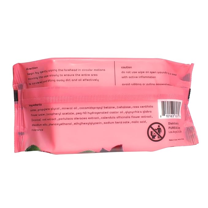 PB & JAY Cleancare Cleansing Wipes – 30 Count – Makeup Remover for Soft, Balanced Skin – Hydrating Korean Face Wipes for Sensitive Skin (Rose Water)