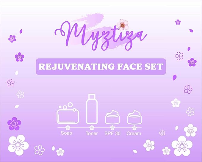 Rejuvenating Face Set – 4-Step Skincare Kit for Glowing, Smooth & Radiant Skin | Kojic Acid Soap, Rejuvenating Toner 60 ML, Rejuvenating Cream, Sunscreen Cream with SPF 30