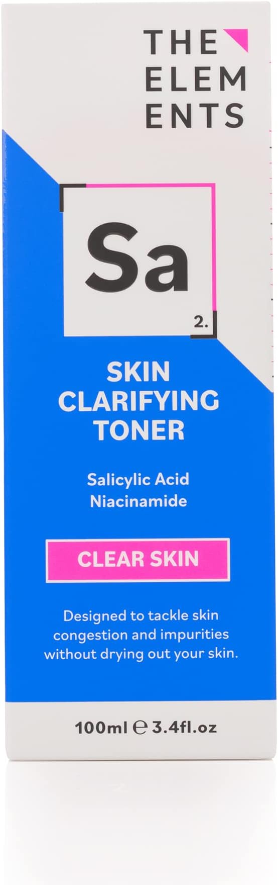 The Elements Skin Clarifying Toner, an Ultra-Hydrating Face Toner Formulated with Salicylic Acid and Niacinamide, 100ml